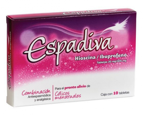 ESPADIVA ANTIESPASMÓDICO ORAL 10 TABLETAS