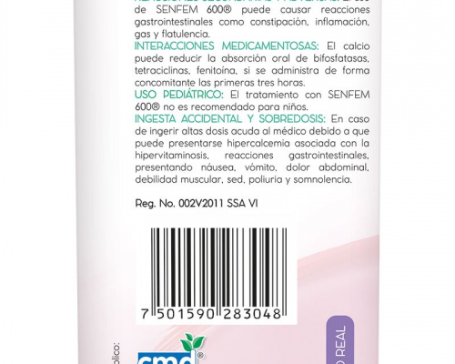 SENFEM 600 Calcio + Vitamina A y D2